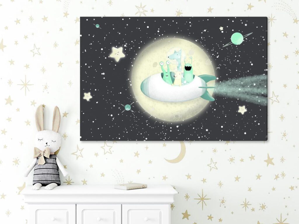 Schilderij - Rocket Crew (1 Part) Wide - Afbeelding 2