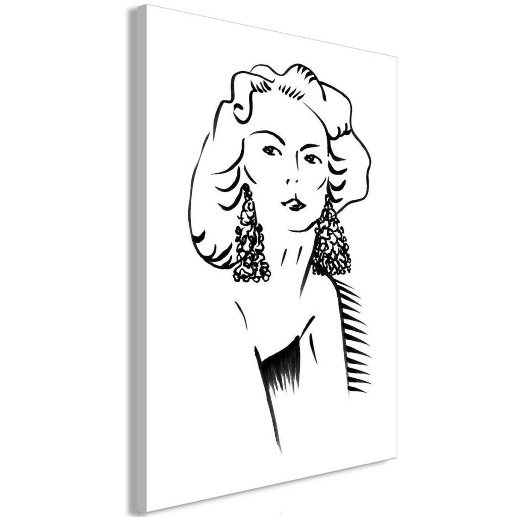 Schilderij - Romantic Blonde (1 Part) Vertical - Afbeelding 2