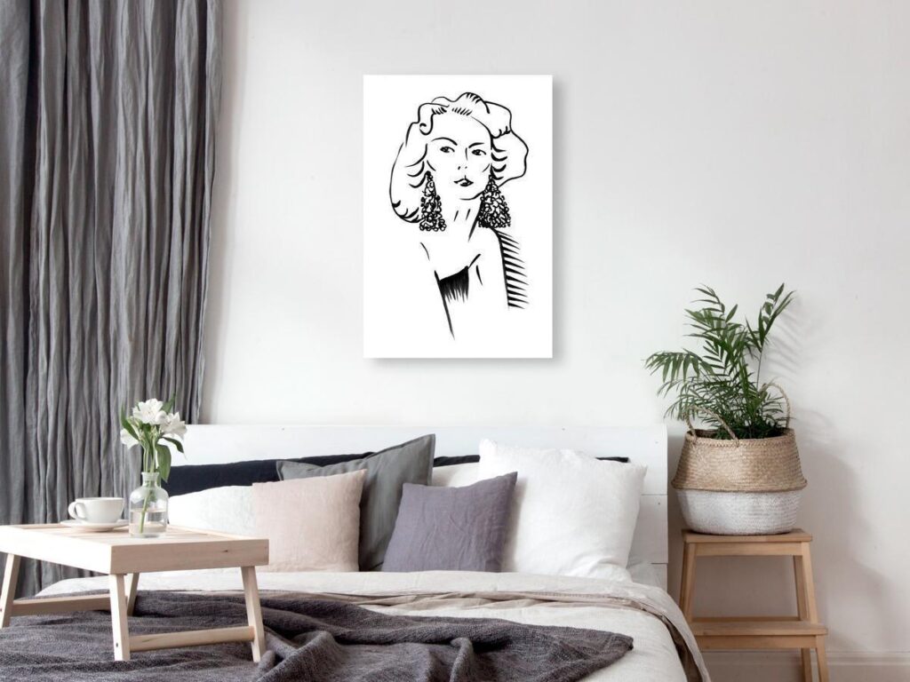 Schilderij - Romantic Blonde (1 Part) Vertical