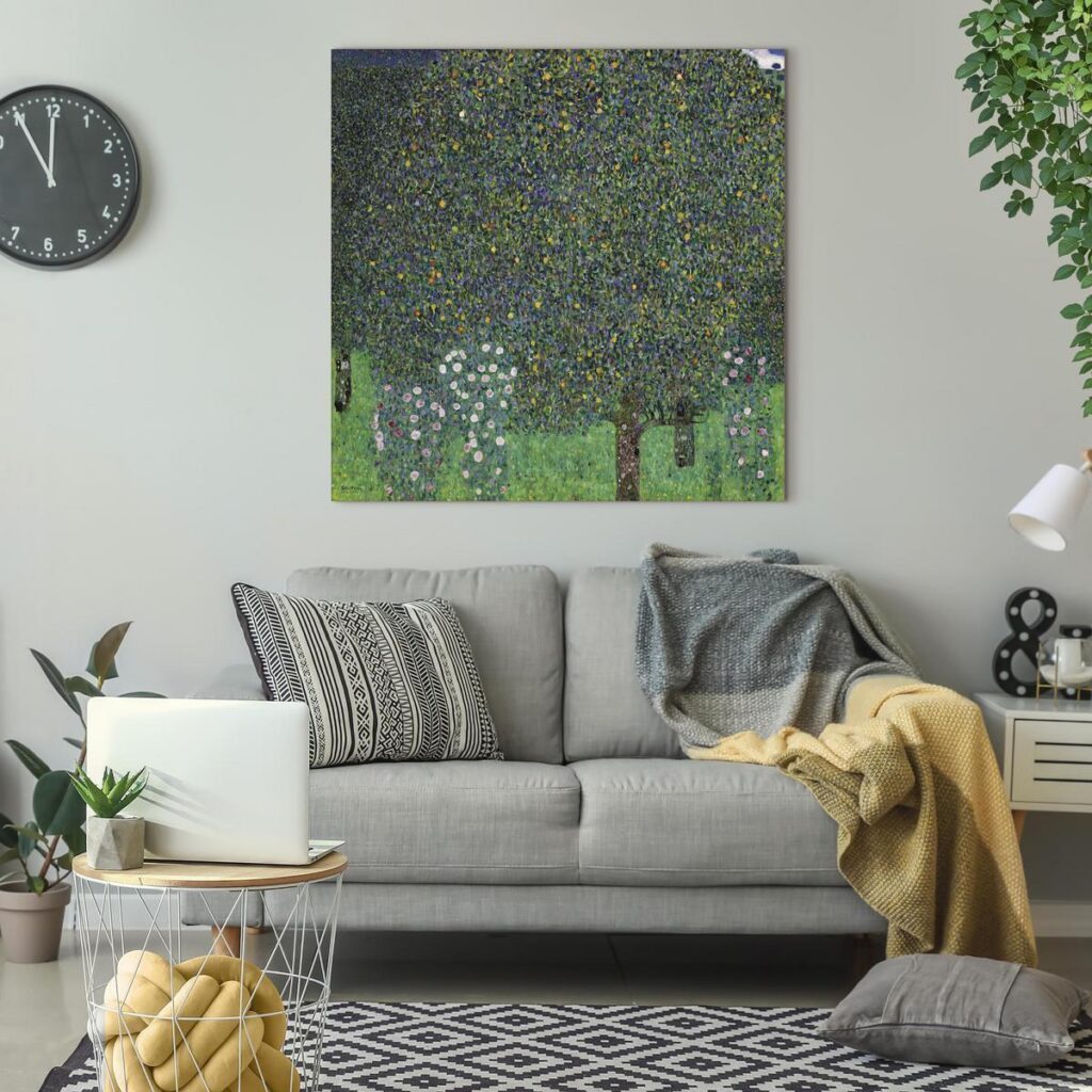 Schilderij - Roses Among the Trees - Afbeelding 2