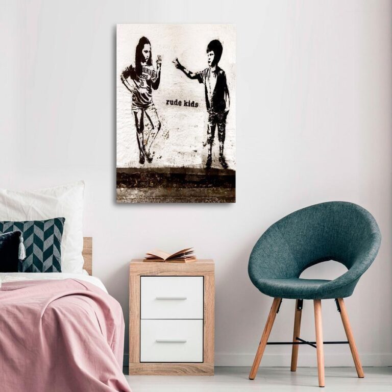 Schilderij - Rude Kids (1 Part) Vertical