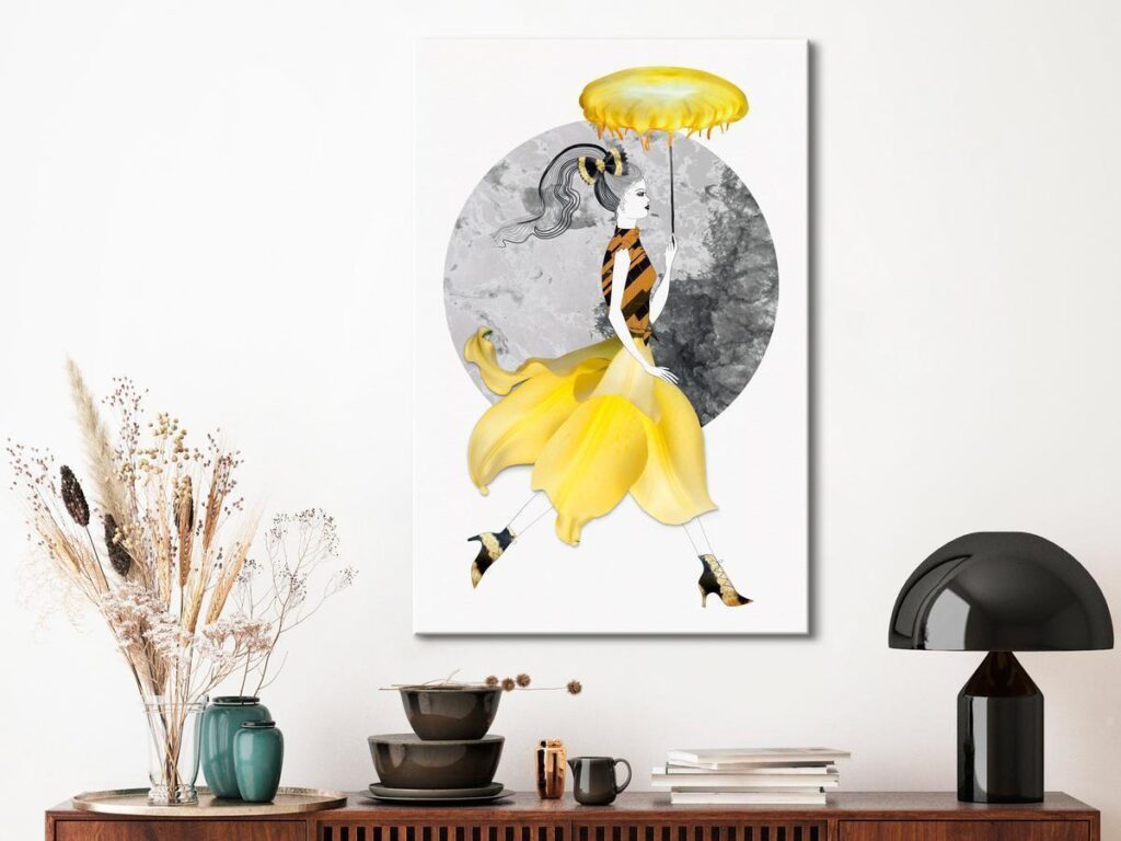 Schilderij - Running Girl (1 Part) Vertical