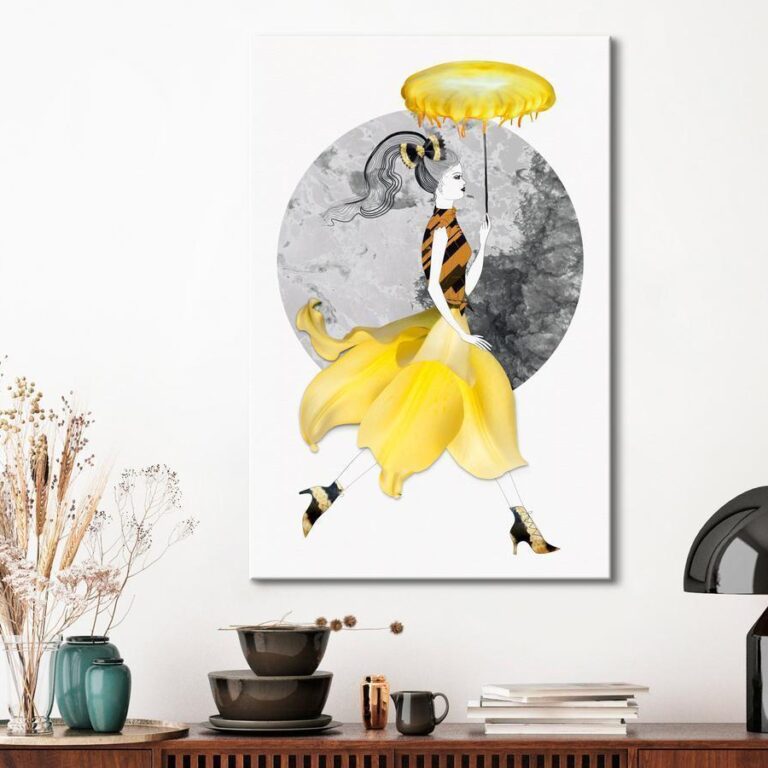 Schilderij - Running Girl (1 Part) Vertical