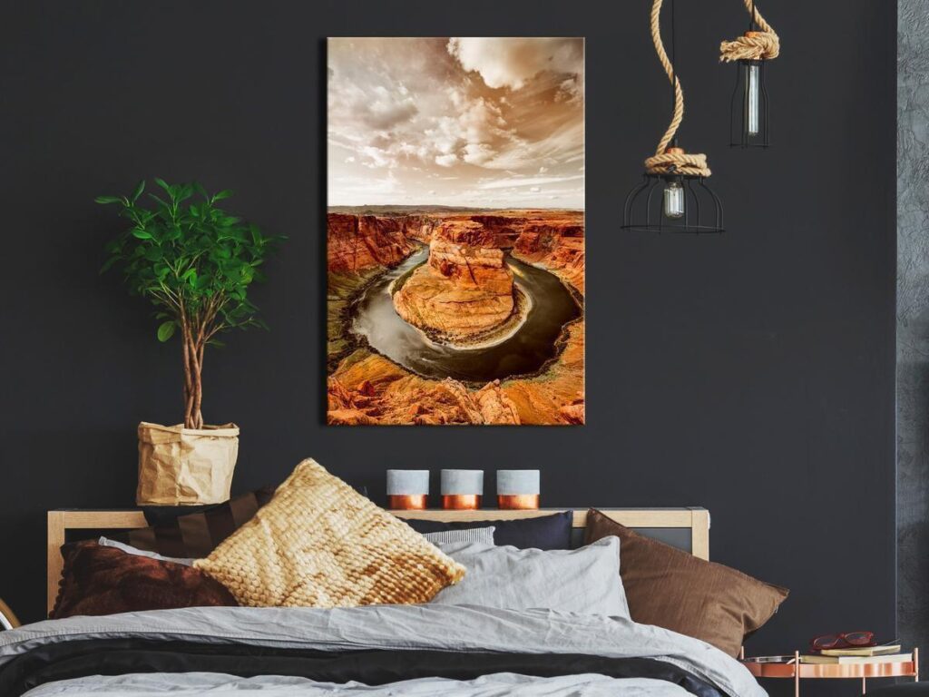 Schilderij - Rustic Landscape (1 Part) Vertical