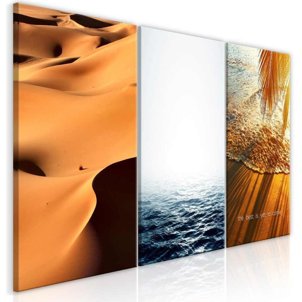 Schilderij - Sand and Water (3 Parts) - Afbeelding 2