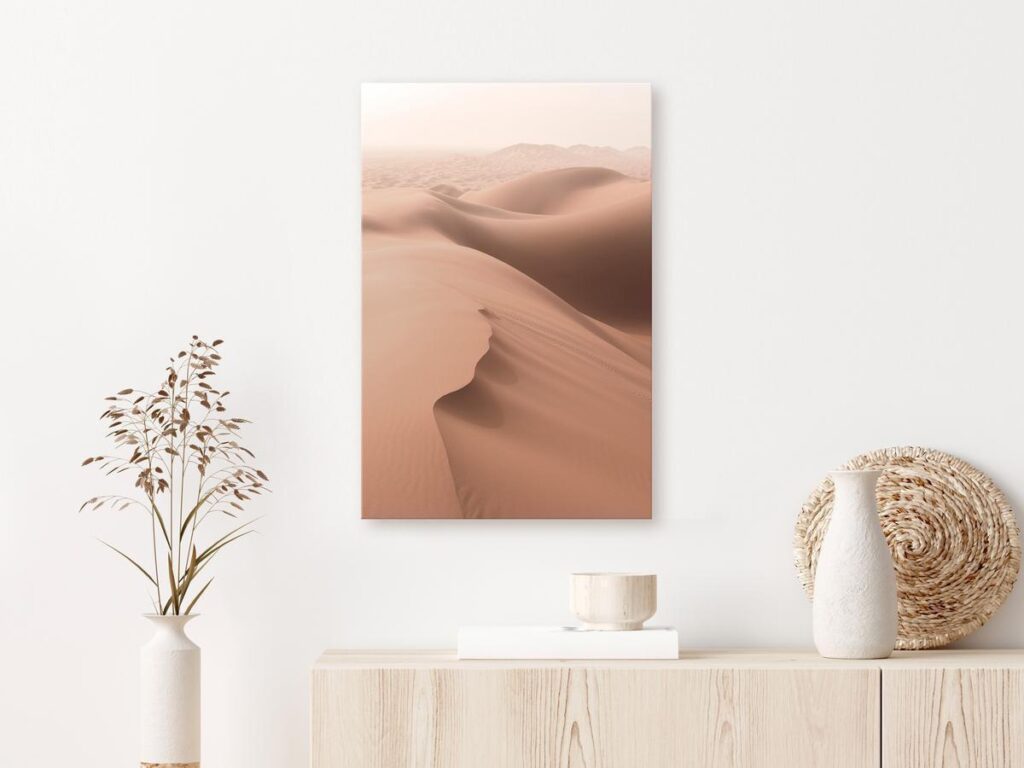 Schilderij - Sandy Space (1 Part) Vertical