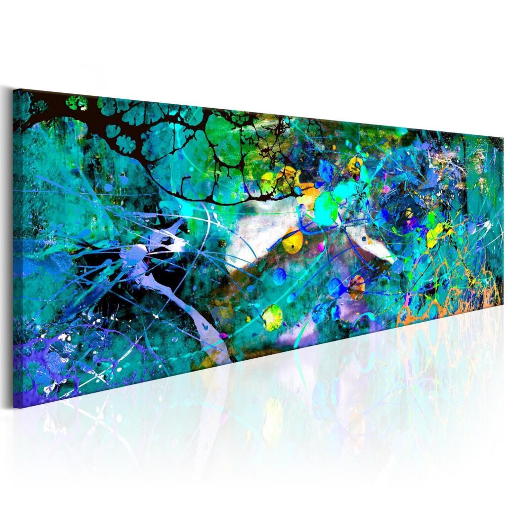 Schilderij - Sapphire Jungle - Afbeelding 2