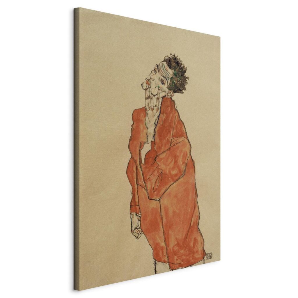 Schilderij - Self-Portrait (Man in Orange Jacket) - Afbeelding 3