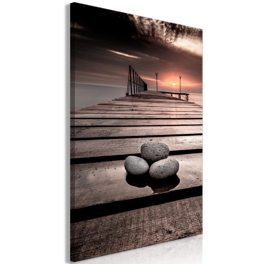 Schilderij - September Sunset (1 Part) Vertical - Afbeelding 2
