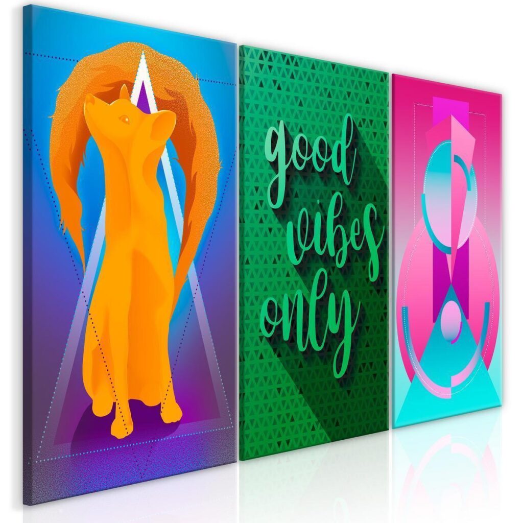 Schilderij - Shades of Happiness (3 Parts) - Afbeelding 2