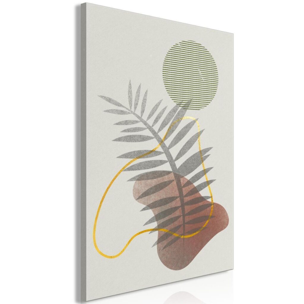 Schilderij - Shadow of Palm Tree (1 Part) Vertical - Afbeelding 2