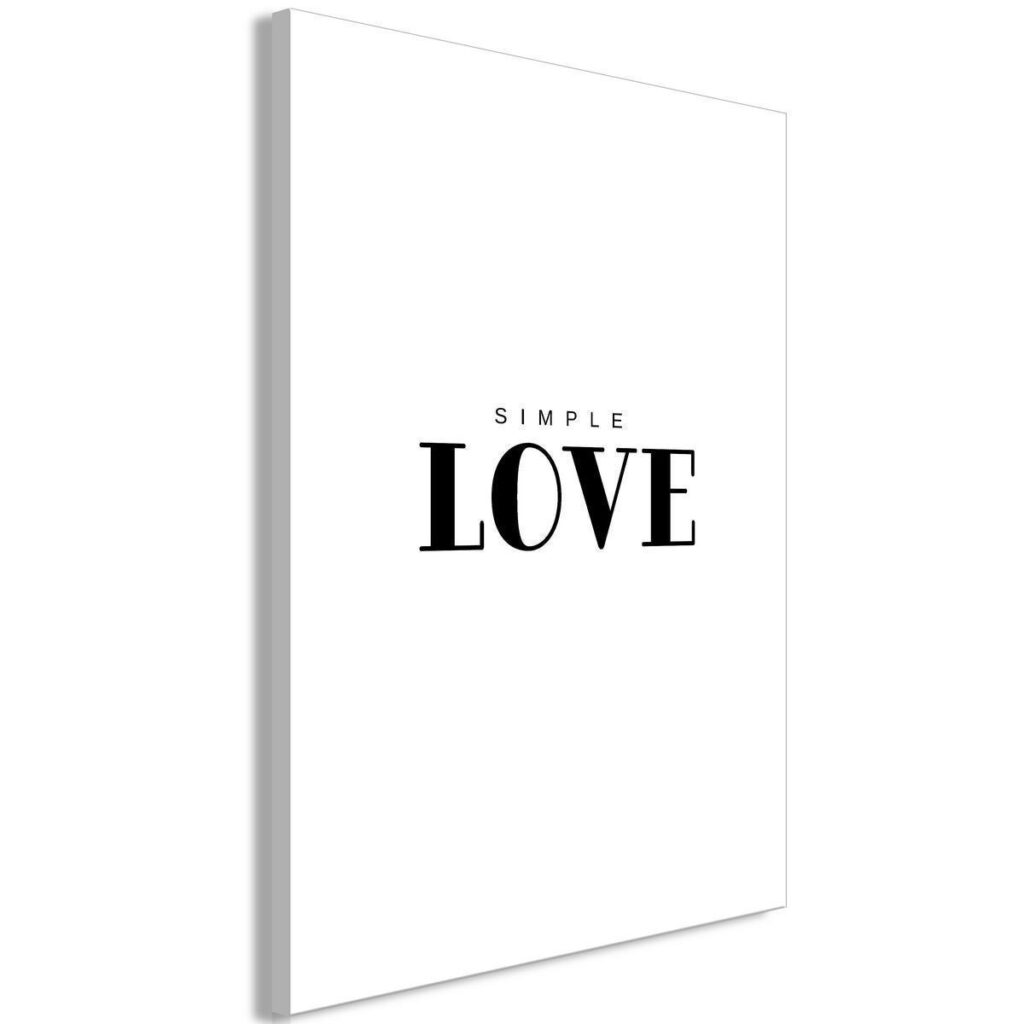 Schilderij - Simple Love (1 Part) Vertical - Afbeelding 2