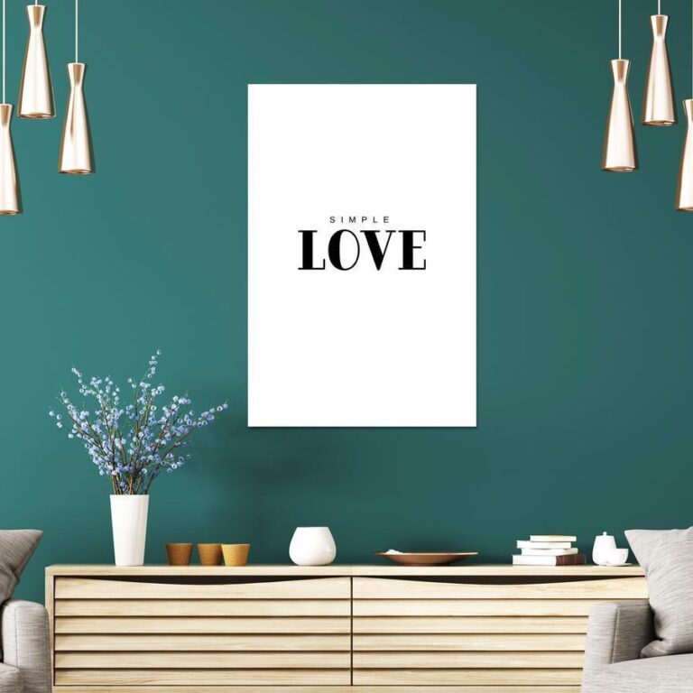 Schilderij - Simple Love (1 Part) Vertical