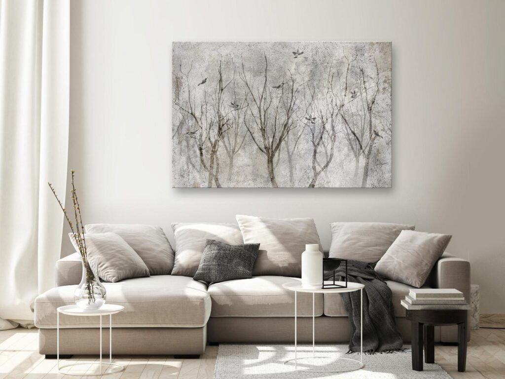 Schilderij - Singing in the Forest (1 Part) Wide - Afbeelding 2