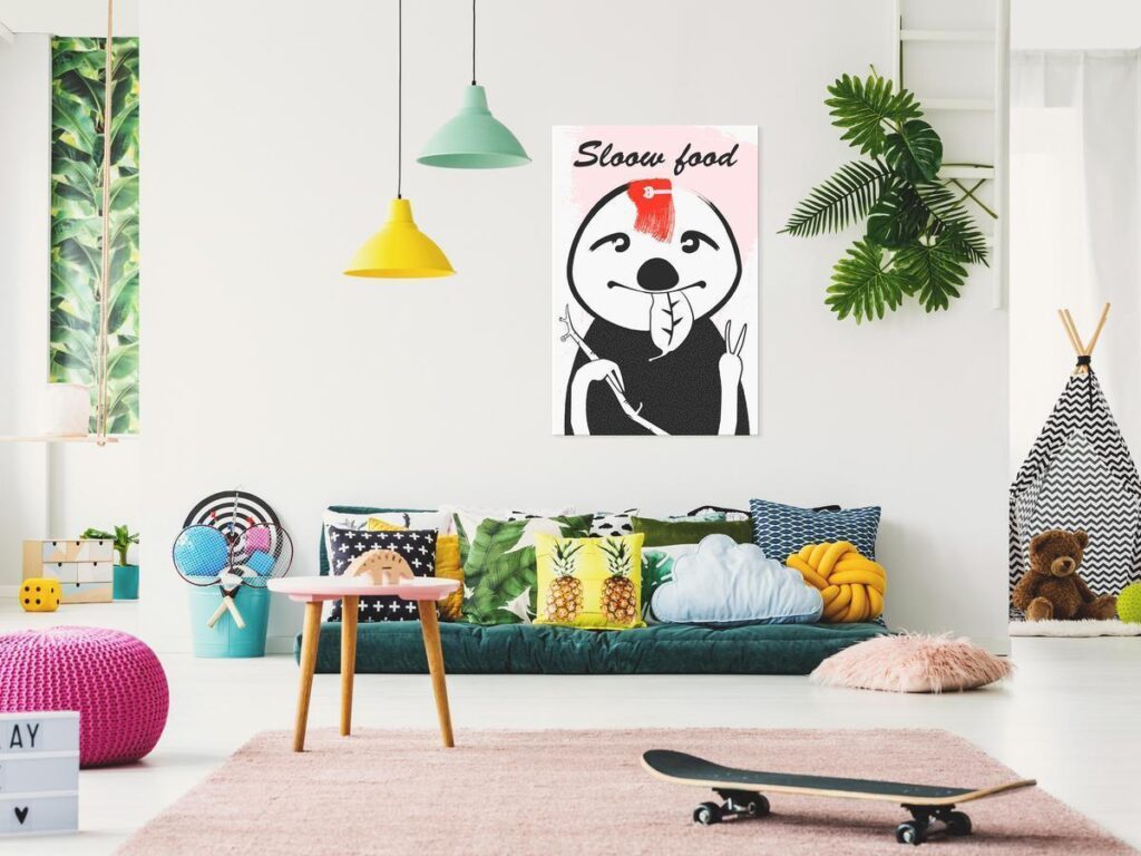 Schilderij - Sloth Trendsetter (1 Part) Vertical