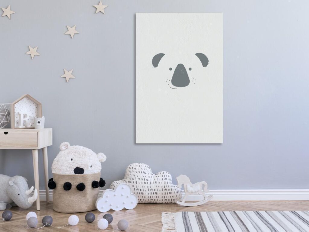Schilderij - Smiling Koala (1 Part) Vertical