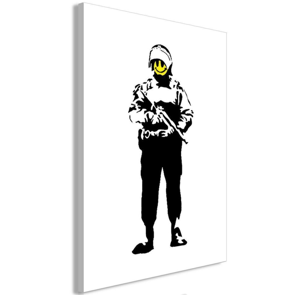 Schilderij - Smiling Policeman (1 Part) Vertical - Afbeelding 2