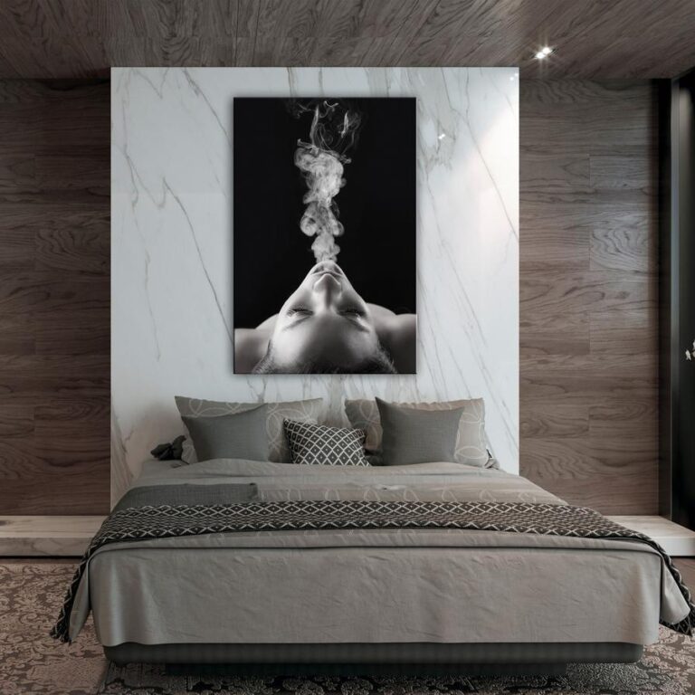 Schilderij - Smoke Cloud (1 Part) Vertical