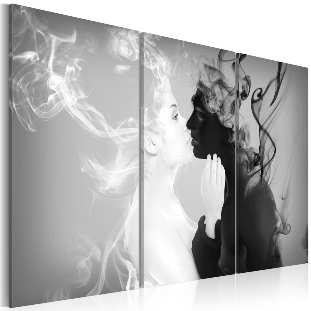 Schilderij - Smoky kiss - Afbeelding 2