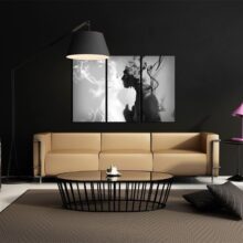 Schilderij - Smoky kiss
