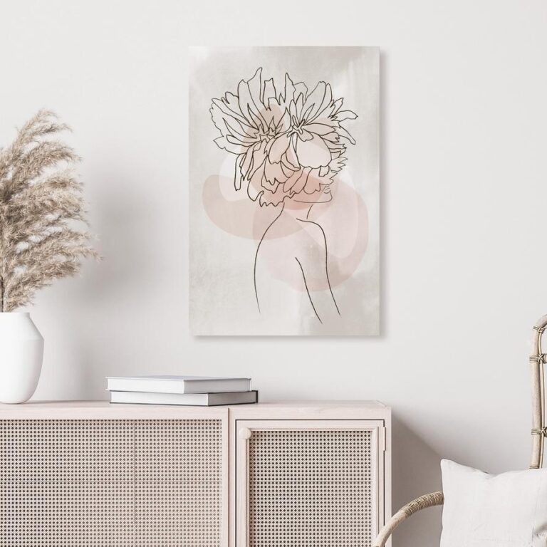 Schilderij - Sophie's Flowers (1 Part) Vertical