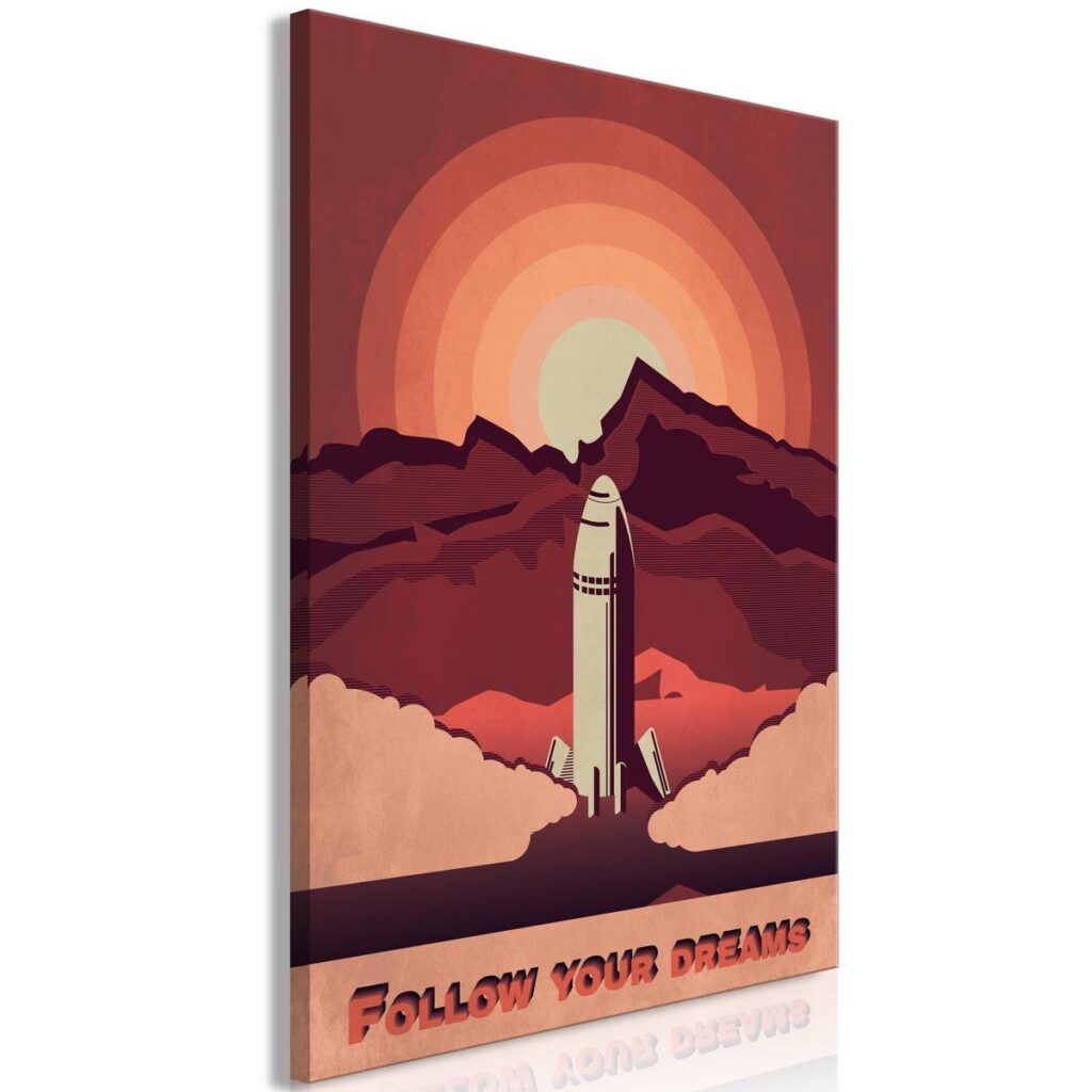 Schilderij - Space Flight (1 Part) Vertical - Afbeelding 2