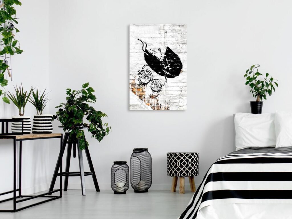 Schilderij - Speeding Stroller (1 Part) Vertical