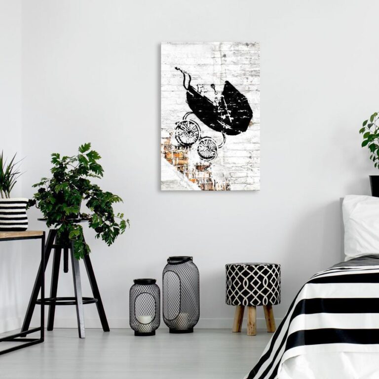 Schilderij - Speeding Stroller (1 Part) Vertical