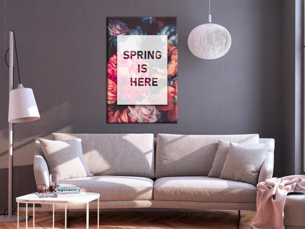 Schilderij - Spring Is Here (1 Part) Vertical
