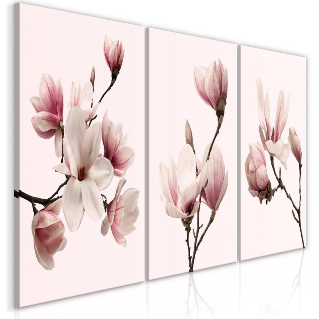 Schilderij - Spring Magnolias (3 Parts)