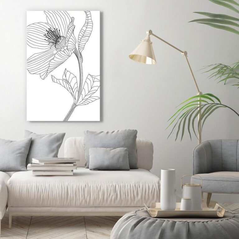 Schilderij - Spring Sketch (1 Part) Vertical