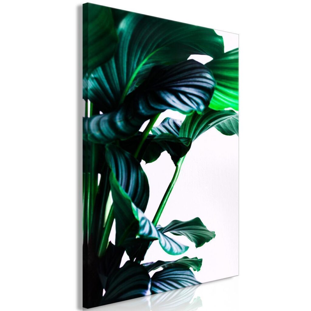 Schilderij - Springy Leaves (1 Part) Vertical - Afbeelding 2