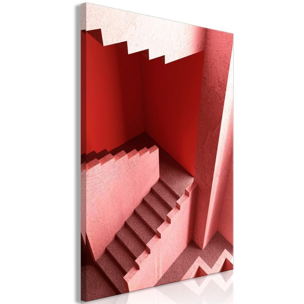 Schilderij - Stairs to Nowhere (1 Part) Vertical - Afbeelding 2