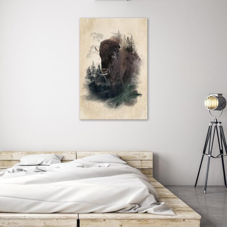 Schilderij - Stately Buffalo (1 Part) Vertical