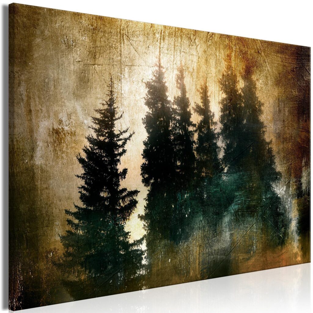 Schilderij - Stately Spruces (1 Part) Wide - Afbeelding 2