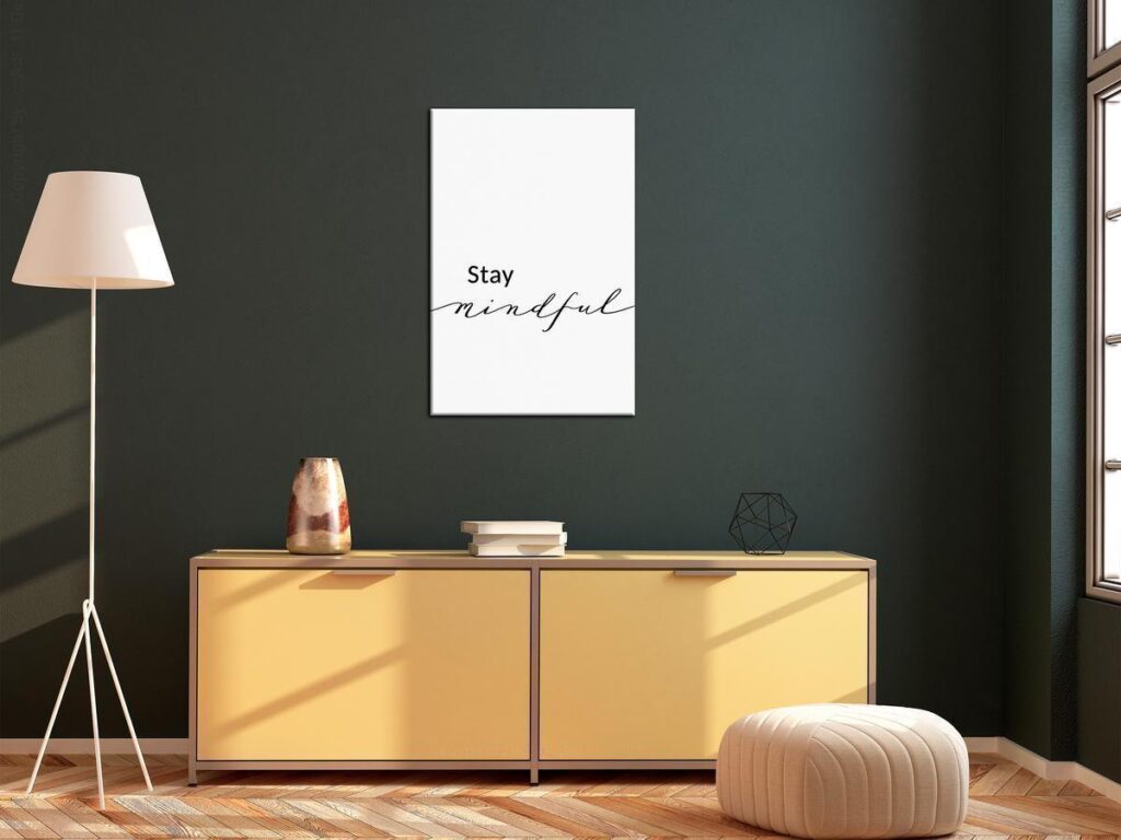 Schilderij - Stay Mindful (1 Part) Vertical