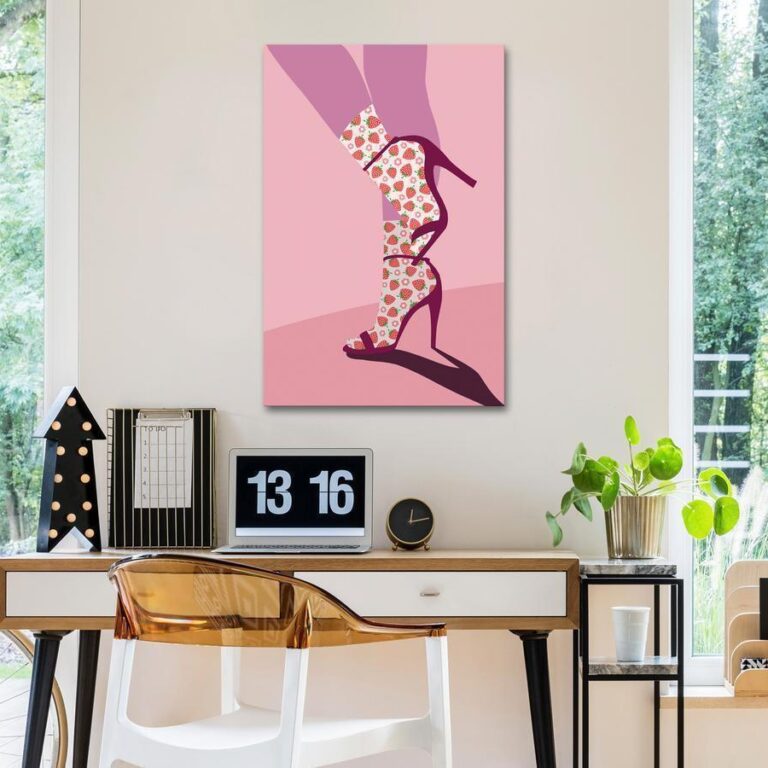 Schilderij - Strawberry Socks (1 Part) Vertical