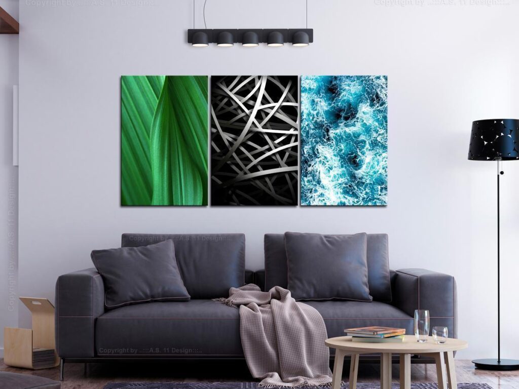 Schilderij - Structures in Nature (3 Parts)