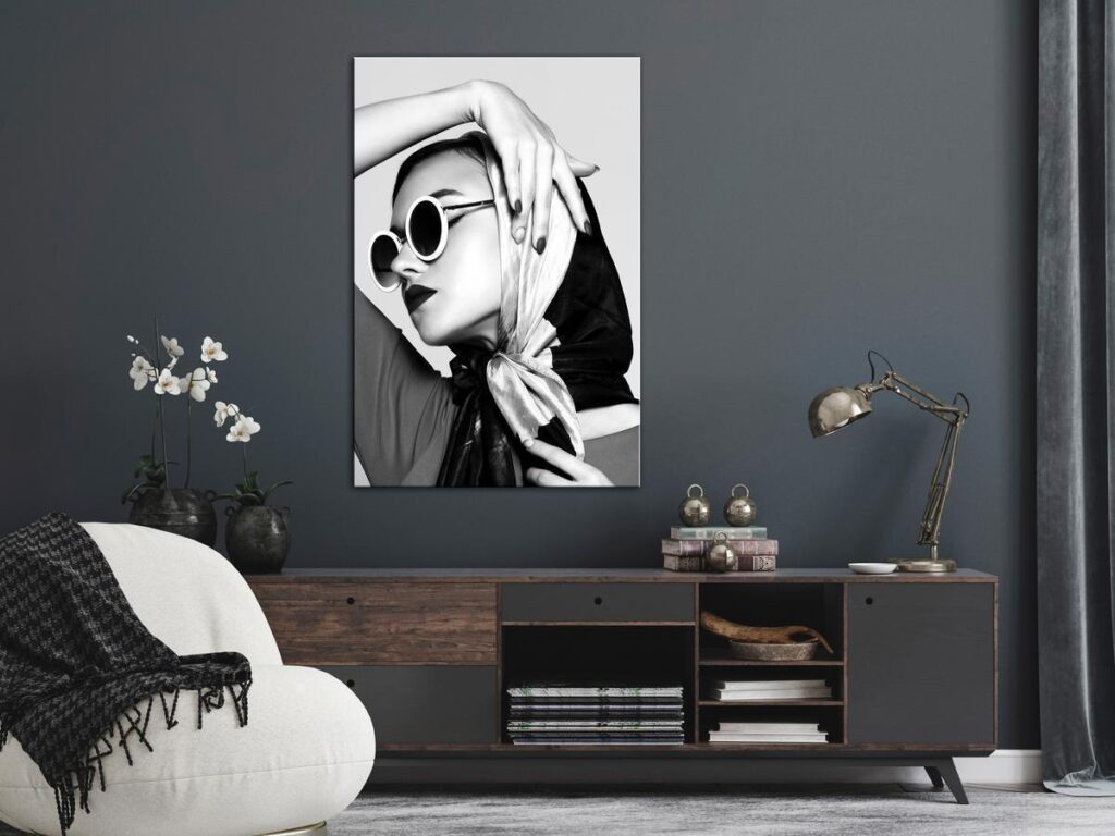 Schilderij - Stylish Lady (1 Part) Vertical