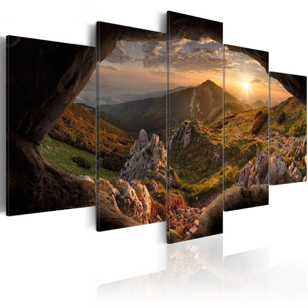 Schilderij - Sunset in the Valley