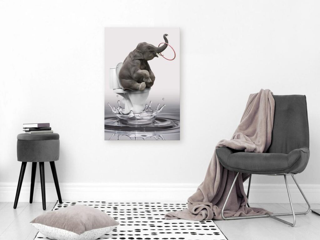 Schilderij - Surfing (1 Part) Vertical
