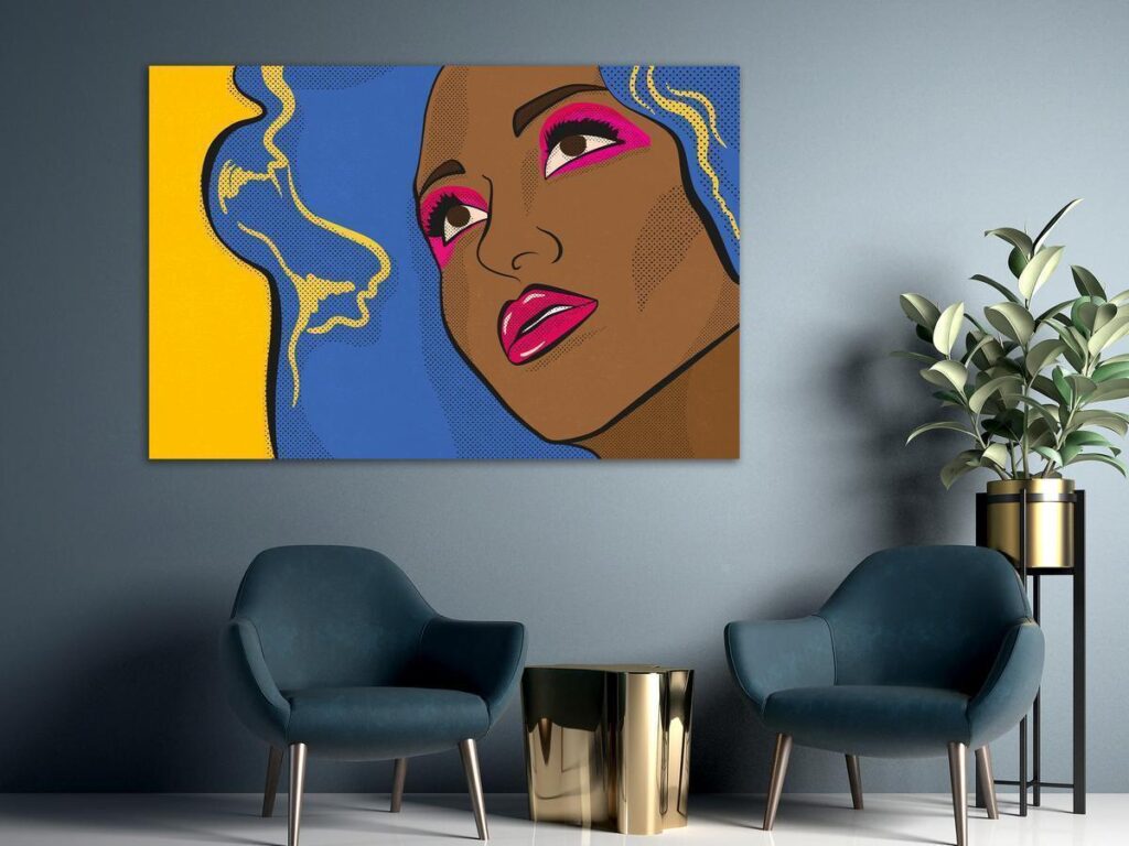 Schilderij - Surprised Eliza (1 Part) Wide - Afbeelding 2