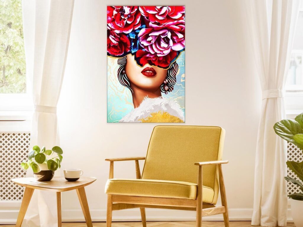 Schilderij - Sweet Lips (1 Part) Vertical
