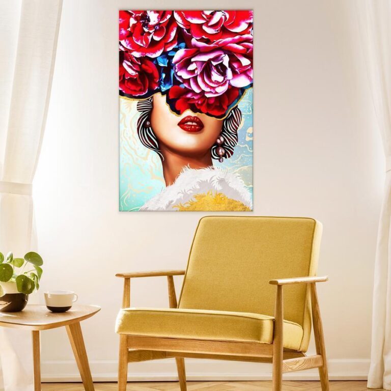 Schilderij - Sweet Lips (1 Part) Vertical