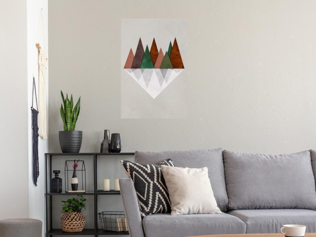 Schilderij - Symmetrical Land (1 Part) Vertical