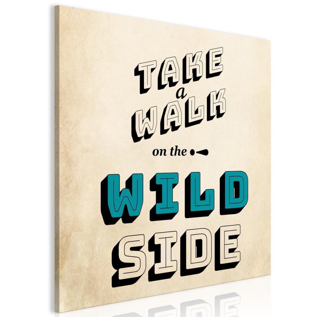 Schilderij - Take Walk on the Wild Side (1 Part) Square - Afbeelding 2