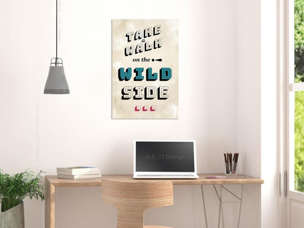Schilderij - Take Walk on the Wild Side (1 Part) Vertical