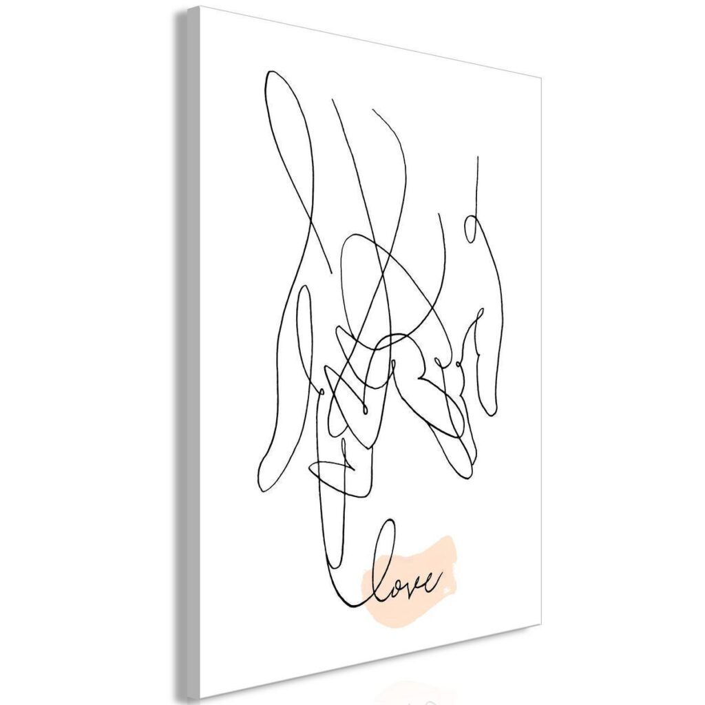 Schilderij - Tangled Love (1 Part) Vertical - Afbeelding 2