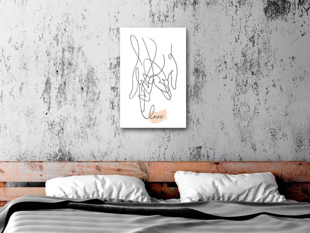 Schilderij - Tangled Love (1 Part) Vertical