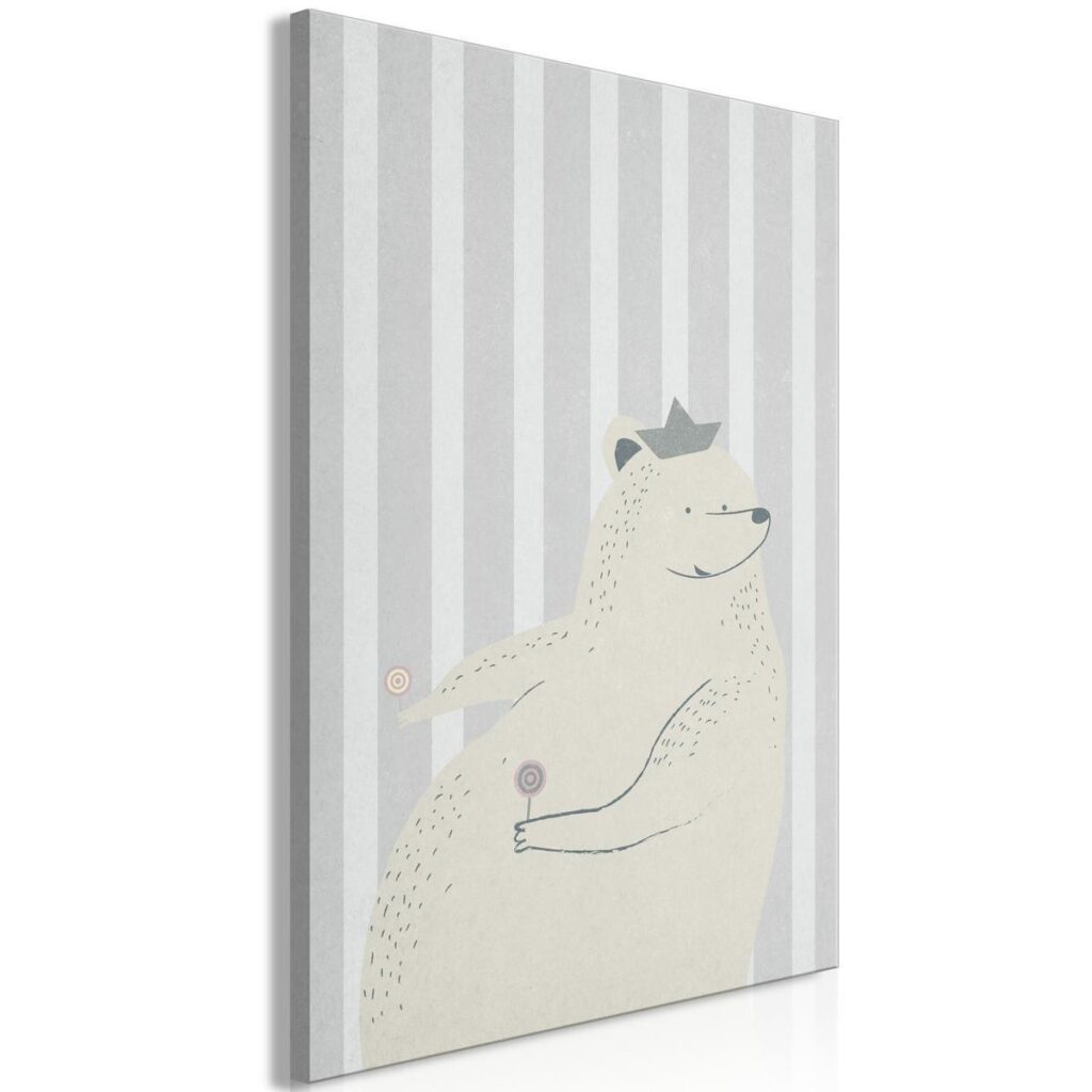 Schilderij - Teddy Bear Gourmand (1 Part) Vertical - Afbeelding 2